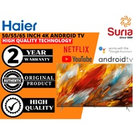 (Free Delivery Kedah,Penang & Perlis)Haier 50/55/65 Inch 4K UHD HQLED 60HZ Android TV H50S75EUG H55S