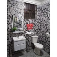 KYK Brick Wallpaper kertas  Dinding coklat sikit  clear stock