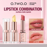 O.TWO.O 2pcs Lipstick Combination Moisturizing Lipstick + Color Change Lip Blam