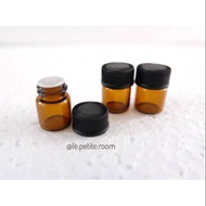 AMBER DROPPER GLASS BOTTLE 1 ML / EMPTY FILLER BOTTLE 1 ML / GLASS DROP BOTTLE 1 ML