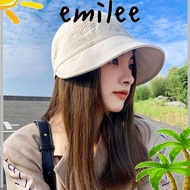 EMILEE Sunscreen Hat, Cotton Solid Color Fisherman's Hat,  UV Resistant Sunshade Hat