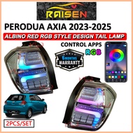 Perodua Axia 2023 - 2025 AMG A45 Albino Design Dynamic Tail Lamp With Signal Running ( ALBINO RGB )