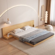 【SG⭐SALES】Tatami Bed Frame Solid Wooden Bed Frame Queen&amp;King 4 Colors Available Bed Frame With Mattress