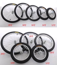 PREMIUM Rim Basikal Alloy Tebal 12/16/20/24/26" Set BMX/Fodie,Kids Bike,CityBike Bicycle Wheel Set