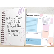Journal A5 book with goals and monthly planner