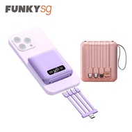 Bank Kuasa Mini 20000mAh dengan Kabel 4in1 BOLEH DITANGGAL Jenis Mikro C dan Bank Kuasa Kilat dengan