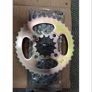 DEMAK DART DXT250 - SPROCKET SET WITH CHAIN 520