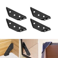 1/5pcs Black Corner Brackets Furniture Corner Connector Stainless Steel Triangle Support Fasteners Cabinets Chairs Universal Bracket