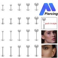 1 PC 316L Stainless Steel Labret Lip Stud Piercing 20G/18G/16G Stud Earring Push-in Nose Stud Pierci
