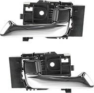 TRQ Inside Door Handle Black Chrome Driver Passenger PAIR for Colorado Canyon i-280