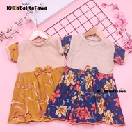 Dress Pita Bayi 3 - 12 bulan (++) / Baby Anak Perempuan Dres Lengan Murah Pesta Gaun Baju Batik Adem Kios Balita Fawa