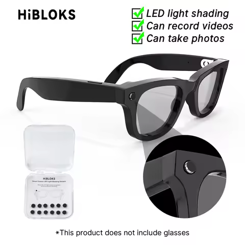 HIBLOKS LED Anti Glare Stickers For Ray-Ban Meta GEN2 Wayfarer/Skyler/Headliner & Oakley Meta HSTN A