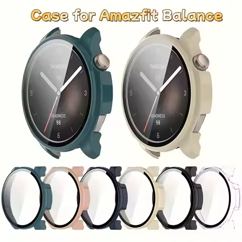 Screen Protector For Amazfit Balance Smartwatch Protective Case Tempered Glass Shell Cover Accessori