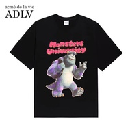 ✑✾☏Adlv Short Sleeve Cotton T-Shirt Printed with Unisex Fashion Patterns