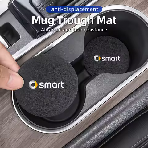 Car Coaster Water Cup Anti-Slip Pads For Smart Fortwo 451 450 453 EQ