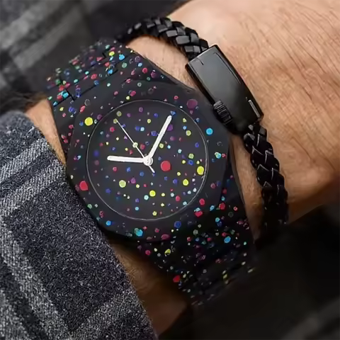 Creative Cool Colorful Spot Quartz Watch Man Women Decoration High Quality Classic Anime Style Men W