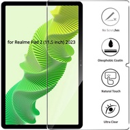 For OPPO Realme Pad 2 Pad2 Case 11.5" Tablet 2023 Tempered Glass Scratch Resistant Screen Protector &amp; Carbon Fiber Back Film