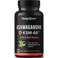 Natgrown  KSM 66 Supplement 600 mg - Stress, Mood, & Athletic Support - Organic KSM66 Root Extract w
