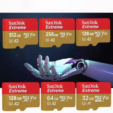 V30 UHS-I Micro SD Card A2 Performance 32GB to 512GB High Read/Write Speed TF Memory Card, Used for 