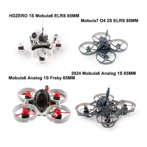 HappyModel Mobula6 1S 65mm / Mobula7 HD O4 2S 80mm Brushless Bwhoop FPV Racing Drone with 4in1 Crazy