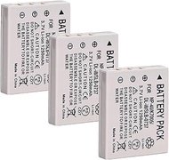 3 Pack KLIC-K7005 Replacement Battery 3.7V 1250mAh Set for Kodak EasyShare C763 Fujifilm NP-40 Samsu