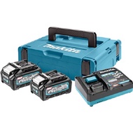 MAKITA 40V (2X4.0AH LI-ION+DC40RA) POWER SOURCE KIT, 191K01-6 MKP1G002