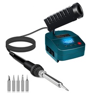 Soldering Iron Station Kit Soldering Iron Station Kit for 18V Battery with Digital LCD Display USB&a