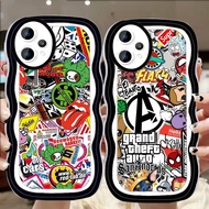 A-8 Famous TPUDesign Casing for Realme 14T C31 14 9i C35 9 14X C30 Pro Plus 5G Transparent Case