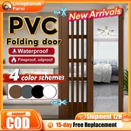 PVC Folding Door Sliding Bathroom Door Kitchen Pintu Bilik Air Pintu Tandas Toilet