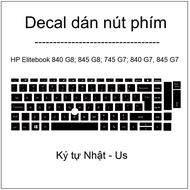 Key button Decal for HP Elitebook 840 G8; 845 G8; 745 G7; 840 G7, 845 G7