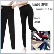Sueterku Leggings IMPORT Long PREMIUM/Leggings HW Women/Plain Leggings