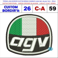 LO MOTORCYCLE HELMETS SCOOTER AGV C-A59 EMBROIDERY PATCH - CUSTOM EMBROIDERY'ST TESTIMONI