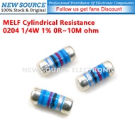 [10pcs] 0204 MELF Cylindrical Resistance 1/4W 1% 0R 1R 1.6R 2.2R 4.7R 6.8R 10R 24R 27R 33R 47R 100R 