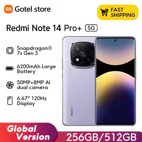 Xiaomi Redmi Note 14 Pro+ 5G Snapdragon® 7s Gen 3 Global Version Smartphone 120W 6.67 AMOLED display
