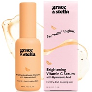 grace & stella Vitamin C Serum for Face (50ml /1.7 fl oz)- Brightening Vitamin C for Face with Hyalu