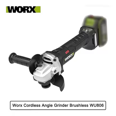 Worx Cordless Angle Grinder Brushless WU806 Bare Tool 20V 100x16mm 9500rpm Clutch Protection for Woo