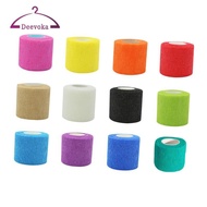 [Amleso2] 12 Pieces Cohesive Bandage Wrap Non Woven Breathable Bandage Wrap Stretch Athletic Tap Wra