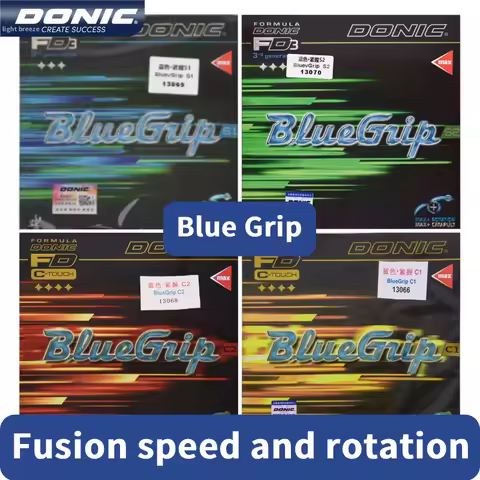 DONIC table tennis racket rubber reverse glue C1 C2 reinforced with special Lind blue grip S1 S2 adh