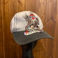 Ed Hardy Gray Embroidered Baseball Cap Hat