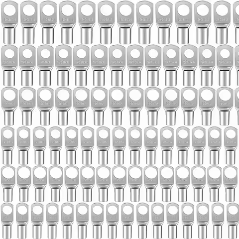 100pcs/Lot Copper Lug Ring Wire Connectors Cable Electric Crimp Terminal SC6-6 SC6-8 SC10-6 SC10-8 S