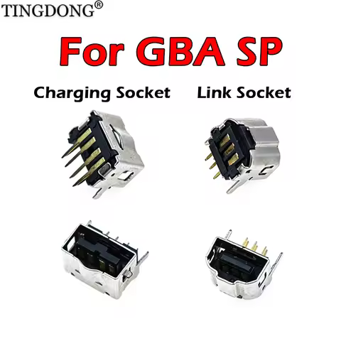 1/2PCS For GBA SP Game Link Connector Jack Power Jack Socket Charger Dock Port Replacement Charging 