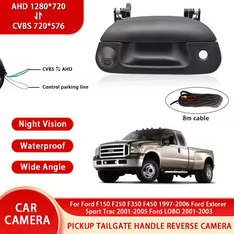 AHD Tailgate Handle Reverse Camera For Ford F150 F250 F350 F450 1997-2006 Ford Exlorer Sport Trac 20