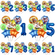 Authorized 8PCS Paw Patrol Multicolor Cartoon Puppy Birthday Balloons Party Decoration Balloons Incl