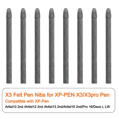 X3 / X3Pro Plus Felt Replacement Nibs 10 Pieces for XP-Pen Artist10 2nd/Artist12 2nd /Artist13 2nd/A