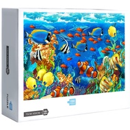 Ready Stock Ocean Underwater World Marine Life Dolphin Sea Jigsaw Puzzles 1000 Pcs Jigsaw Puzzle Adult Puzzle Creative Gift Super Difficult Small Puzzle Educational Puzzle
