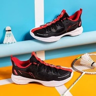 Ready Stock Li Ning  Wide last shoes Genuine Badminton Shoes Men Women Halberd-Absorbing III3 Genera