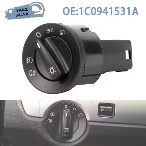 1C0941531A Headlight Fog Light Control Switch for VW Golf GTI 4 MK4 for Passat 3BG 3B Polo T5 Bora S