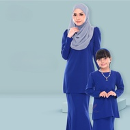 [ S-5XL]Baju Kurung PLUS SIZE Maria Pesak Pahang Plain  Kosong Murah Viral Cikgu Melati Ready Stock (SET A)