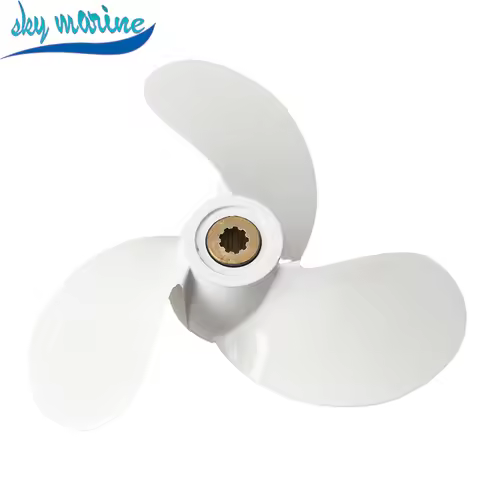 6L5-45943 6L5-45943-01-EL Marine Aluminum Propeller F2.5A/3A 7-1/4x6 9 Spline For Yamaha 3HP Outboar