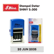 MERAH Shiny Date Stamp Type S-300 Red/ / biru Black/